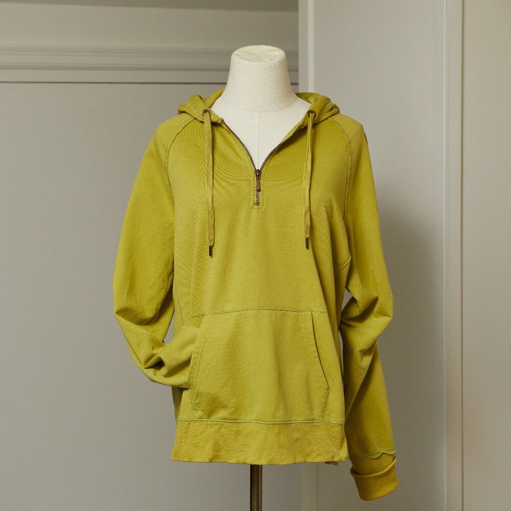 Pullover 1/4 Zip Hoodie | Lime Green